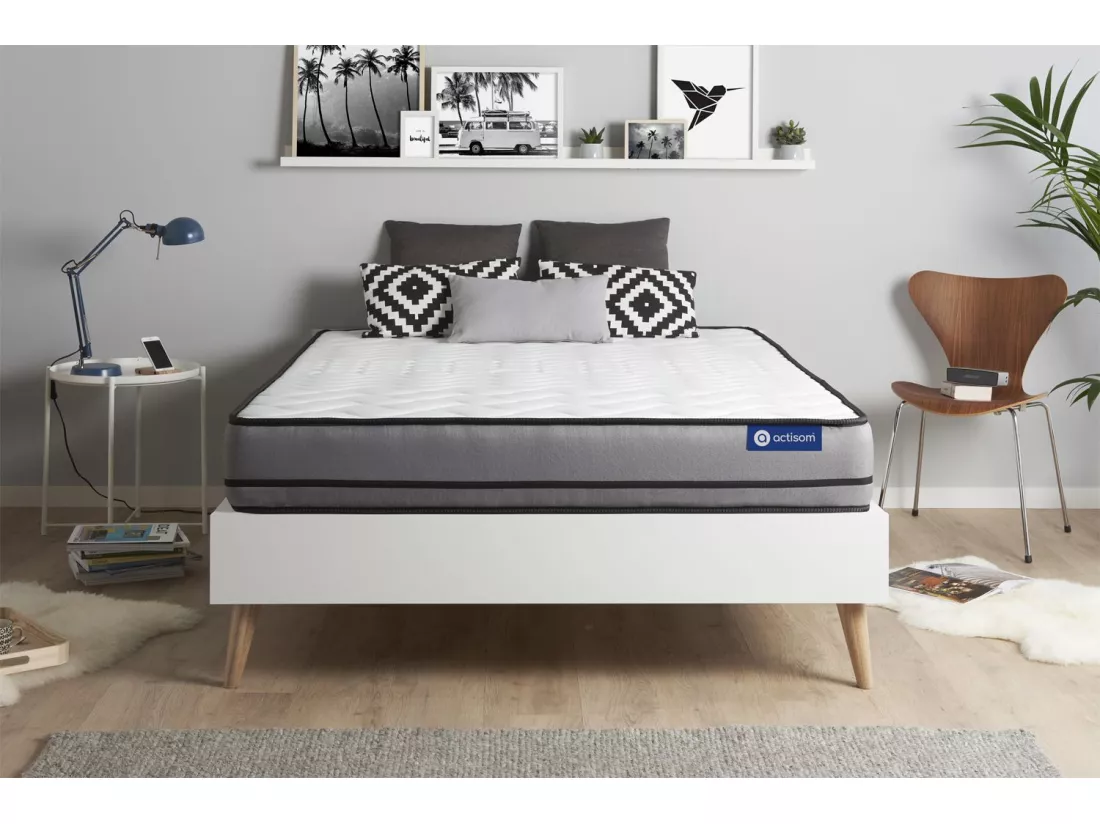 Matelas ACTIMEMO 140x190cm 2 faces à MÉMOIRE DE FORME 3zones de confort