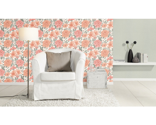 Vliesbehang 252835 Bambino XIX effen salie
