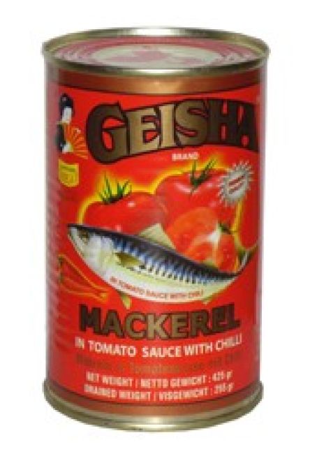 Geisha Makreel In Tomatensaus Met Chili 425g