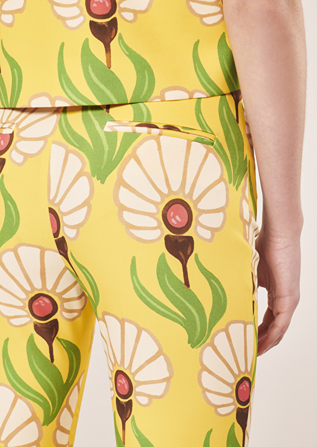 Pantalon Paivanjaune à motif fleurs