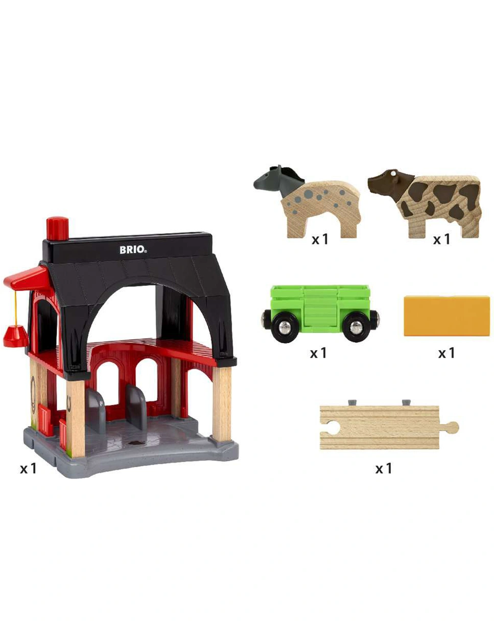 Holz-Spielset WORLD - ANIMAL BARN 6-teilig