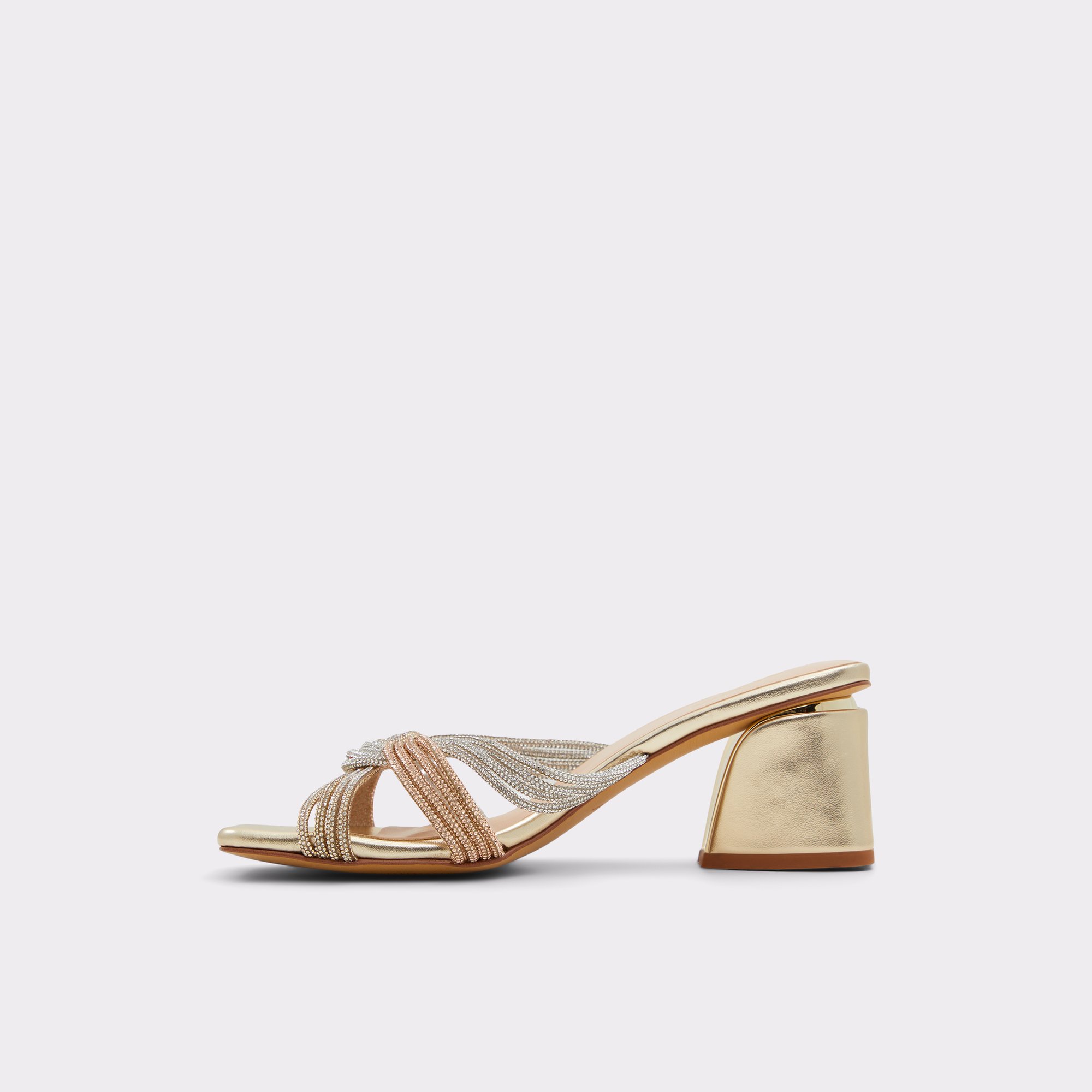 Zohra Gold-Clear Multi Women Kitten heels