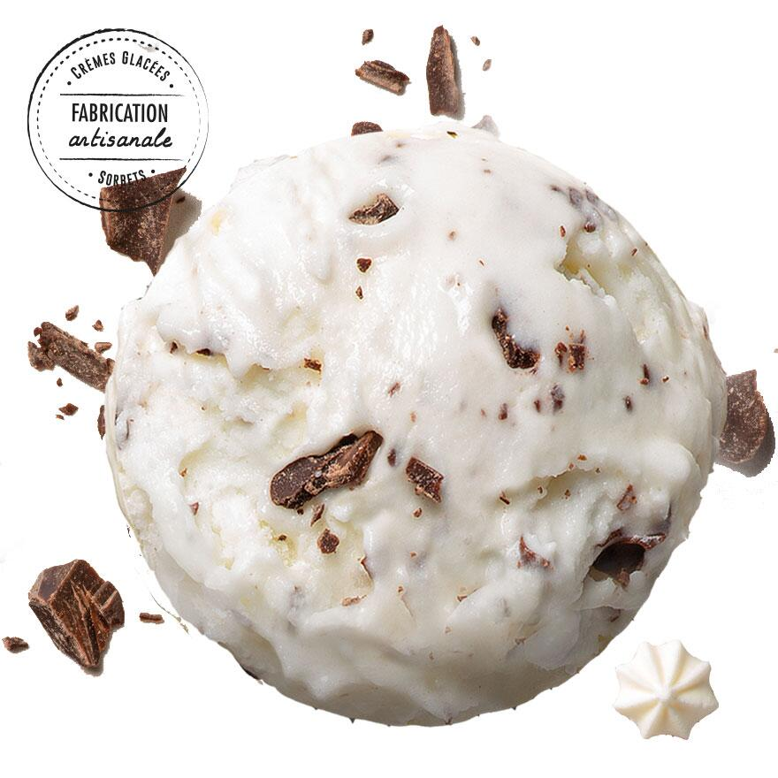 Crème glacée merveilleux meringue chocolat