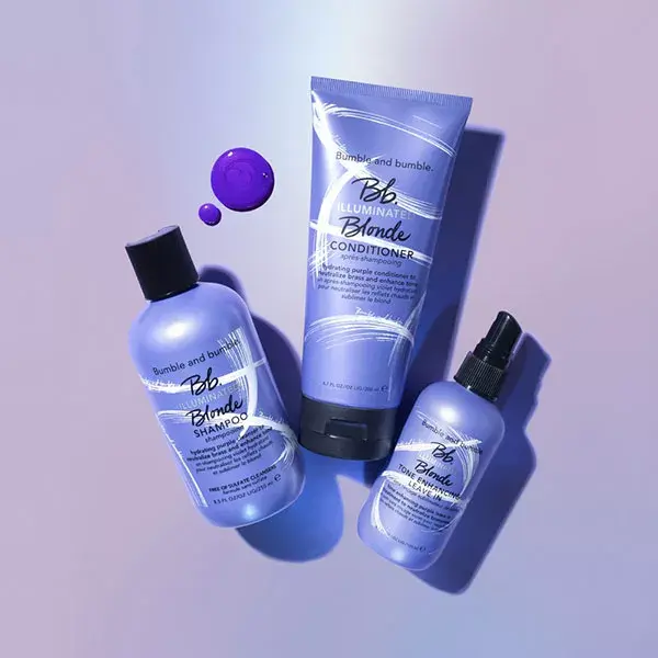 Shampoo Bumble and Bumble Bb.Illuminated Blonde, tom violeta, para realçar o loiro, 250ml