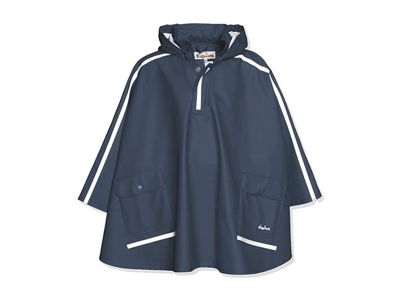 Playshoes Regenjacke langer Rücken Marine Gr. 128 Regen-Poncho mit langem Rücken