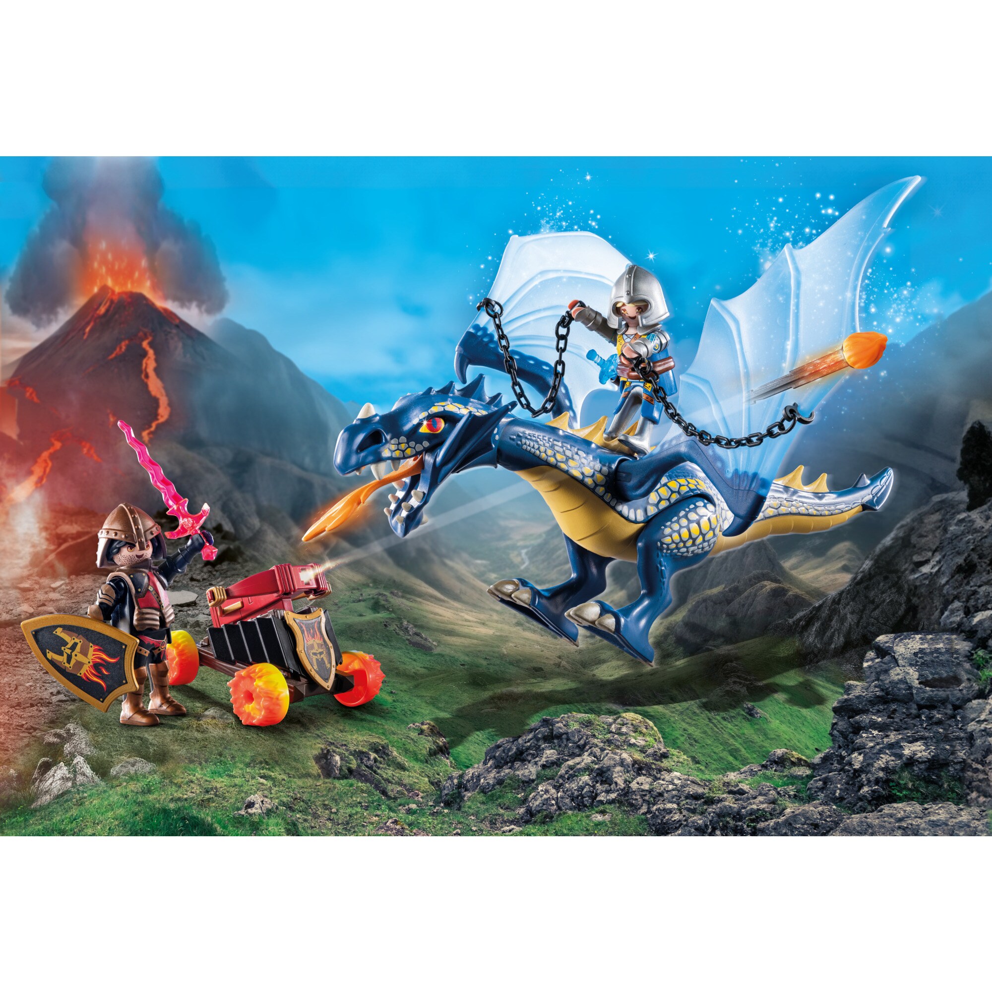 PLAYMOBIL Konstruktionsspielzeug Novelmore Drache im Gefecht