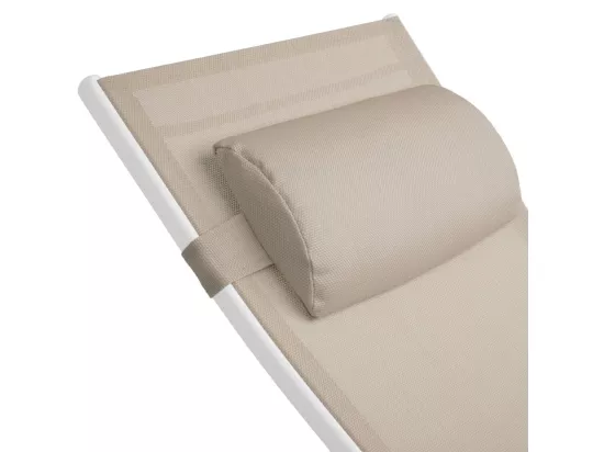 Lot de 2 transats beige 158 x 59 x 81.5 cm 2208194