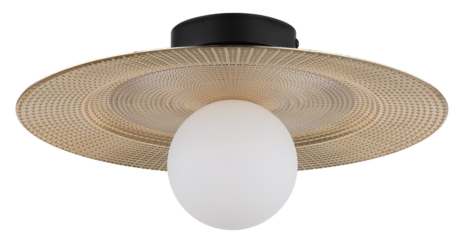 Deckenleuchte - gold - schwarz matt - 33 cm