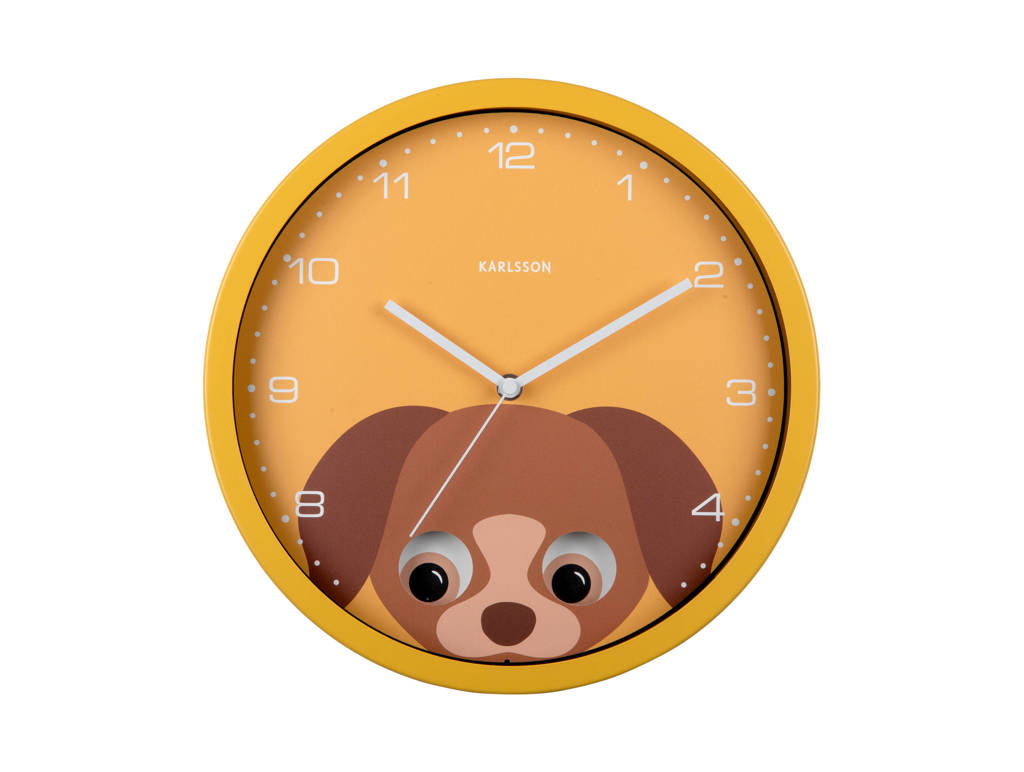 Klokken wandklok Peekaboo Dog (Ø30,8 cm)