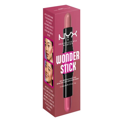 NYX Professional Makeup Wonder Stick Dual-Ended Cream Blush Stick, 01 Light Peach   Baby Pink