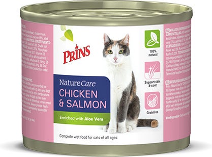 Prins kattenvoer NatureCare kip met zalm 200 g