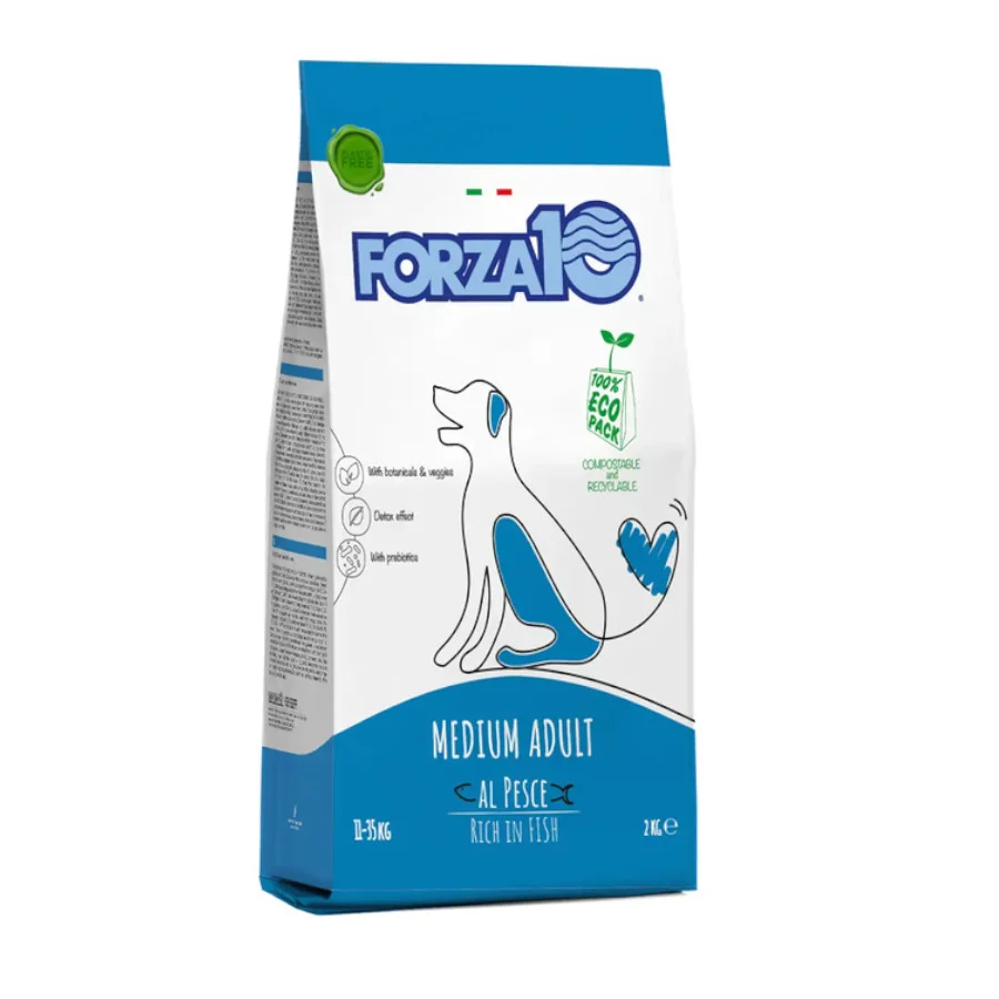 Ração para cães adultos de porte médio Forza 10 sabor peixe