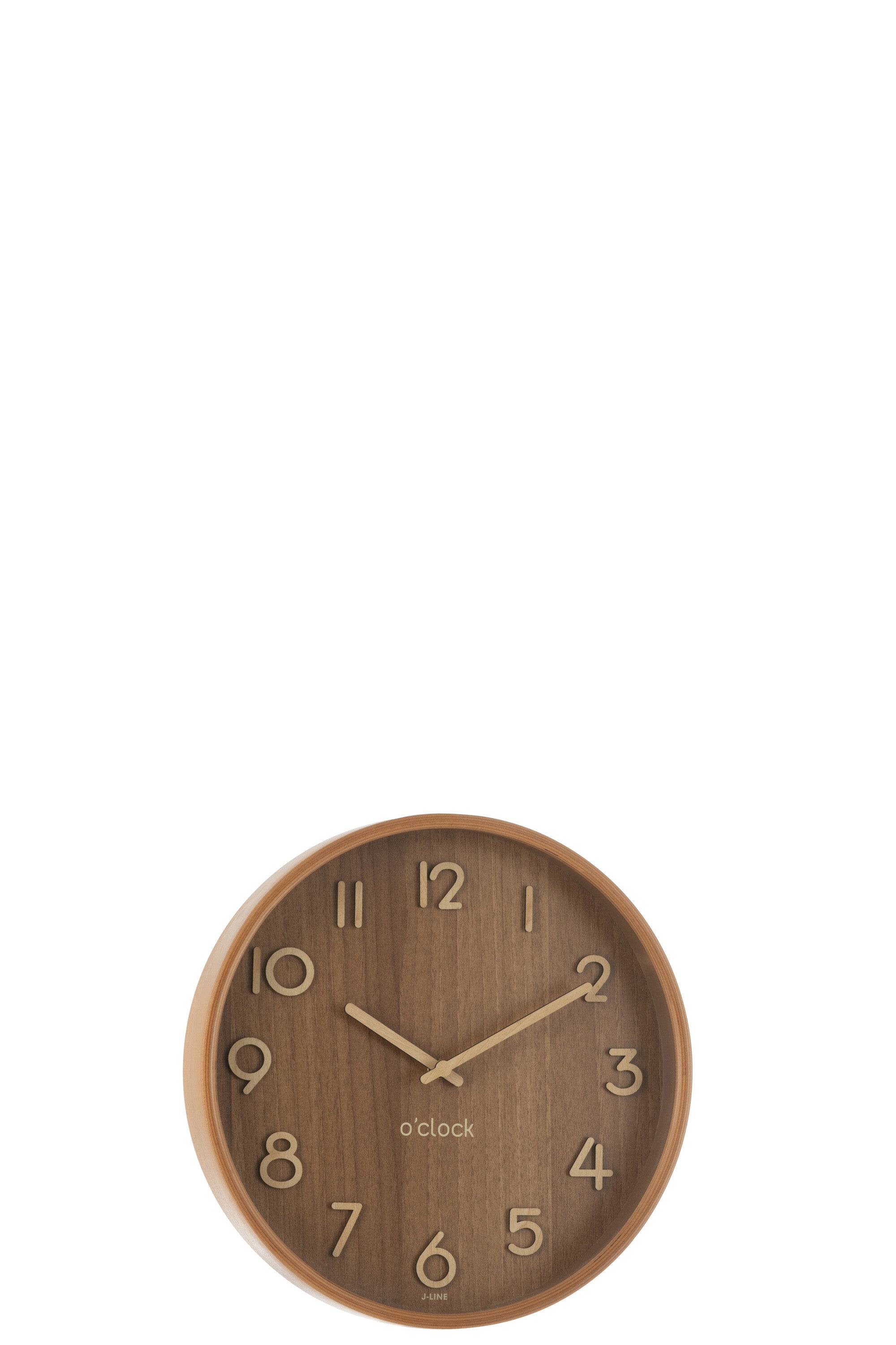 J-Line klok - multiplex|hout - donker naturel - small - Ã 30