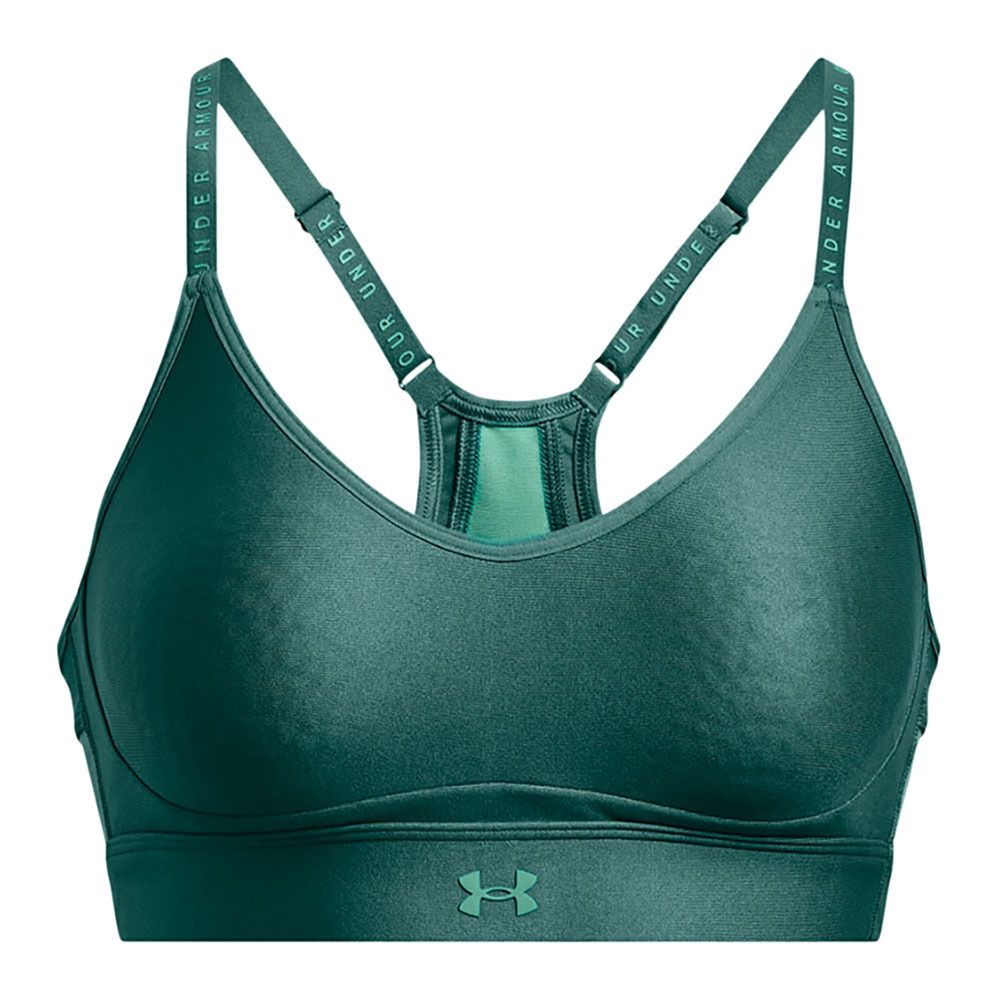 Under Armour UA INFINITY LOW COVERED - Brassière Femme coastal teal/birdie green