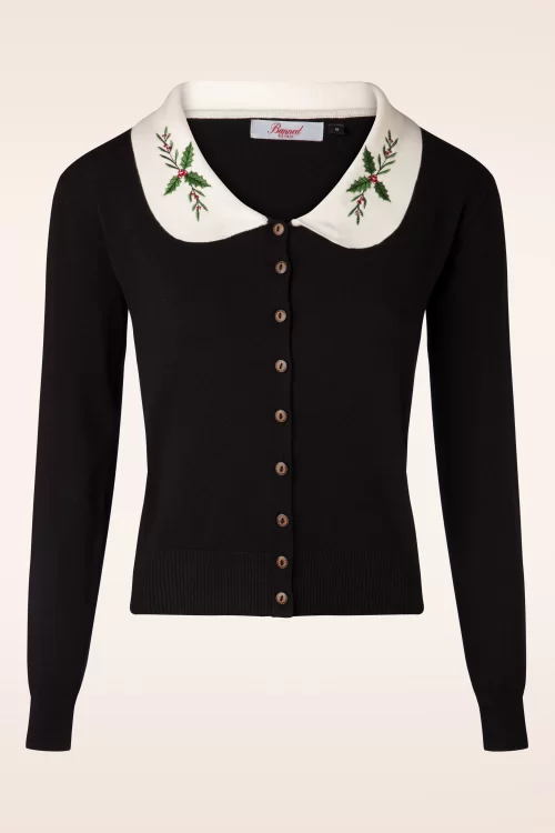 Banned Retro Happy Holly vest in zwart