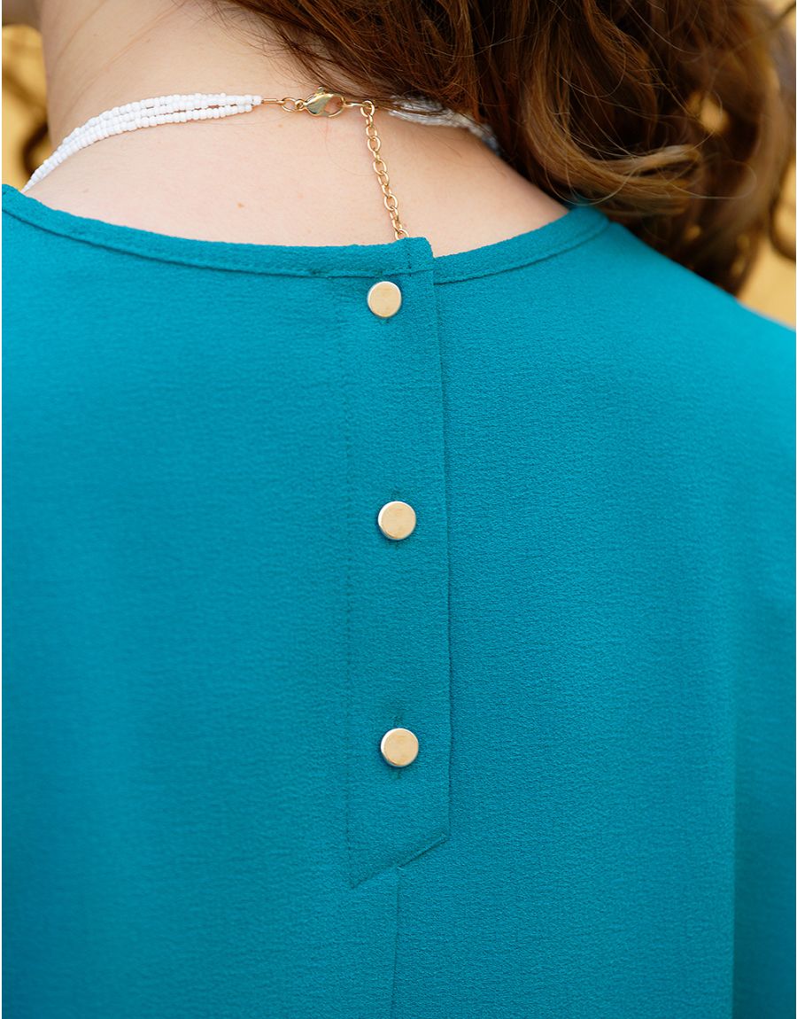 Robe droite chic vert