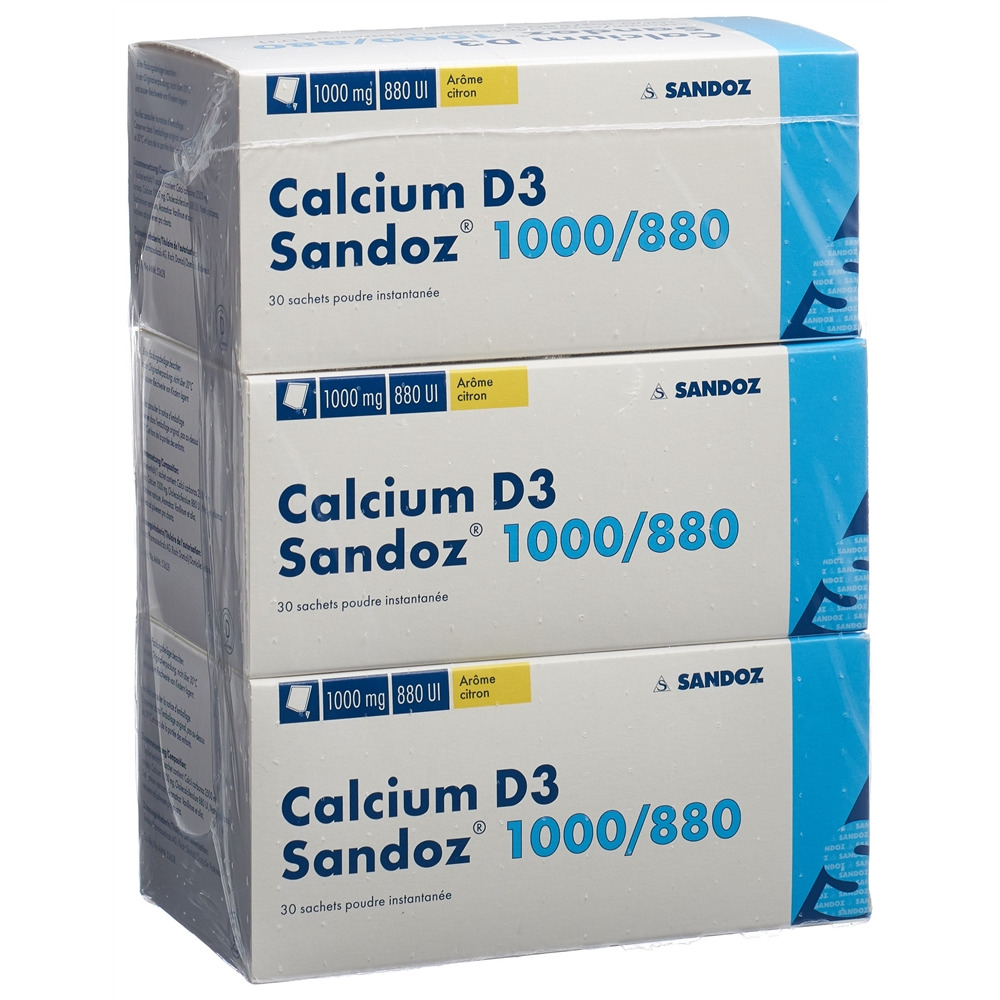 CALCIUM D3 Sandoz<br>90 Stück, Beutel, Pulver zur Herstellung einer Lösung zum Einnehmen, 1000/880