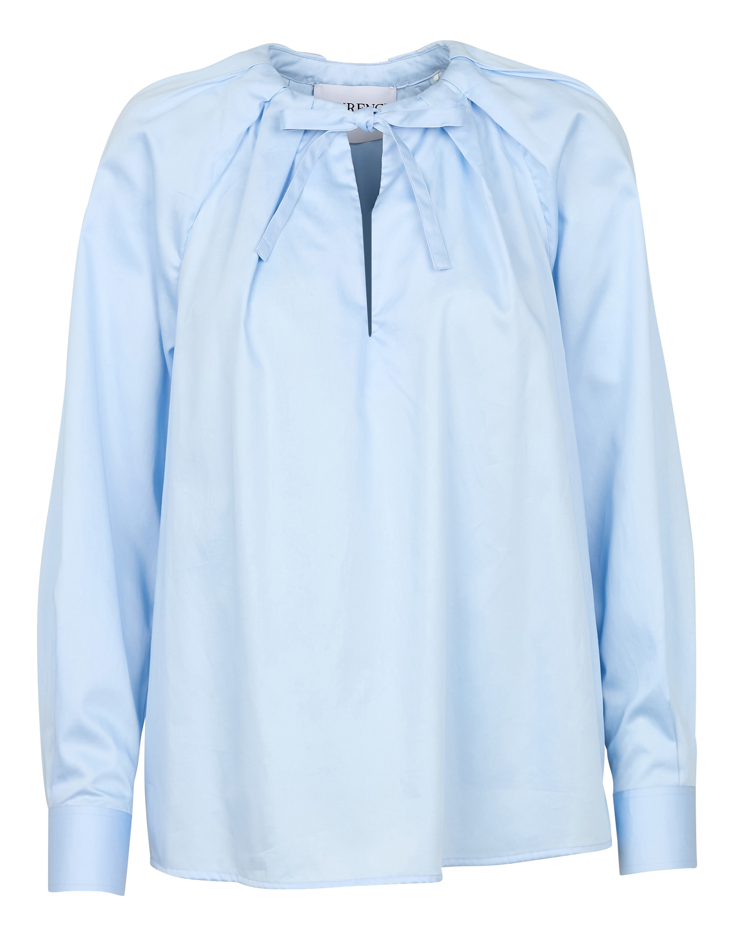 TOM - Blouse col V ample en coton | Bleu