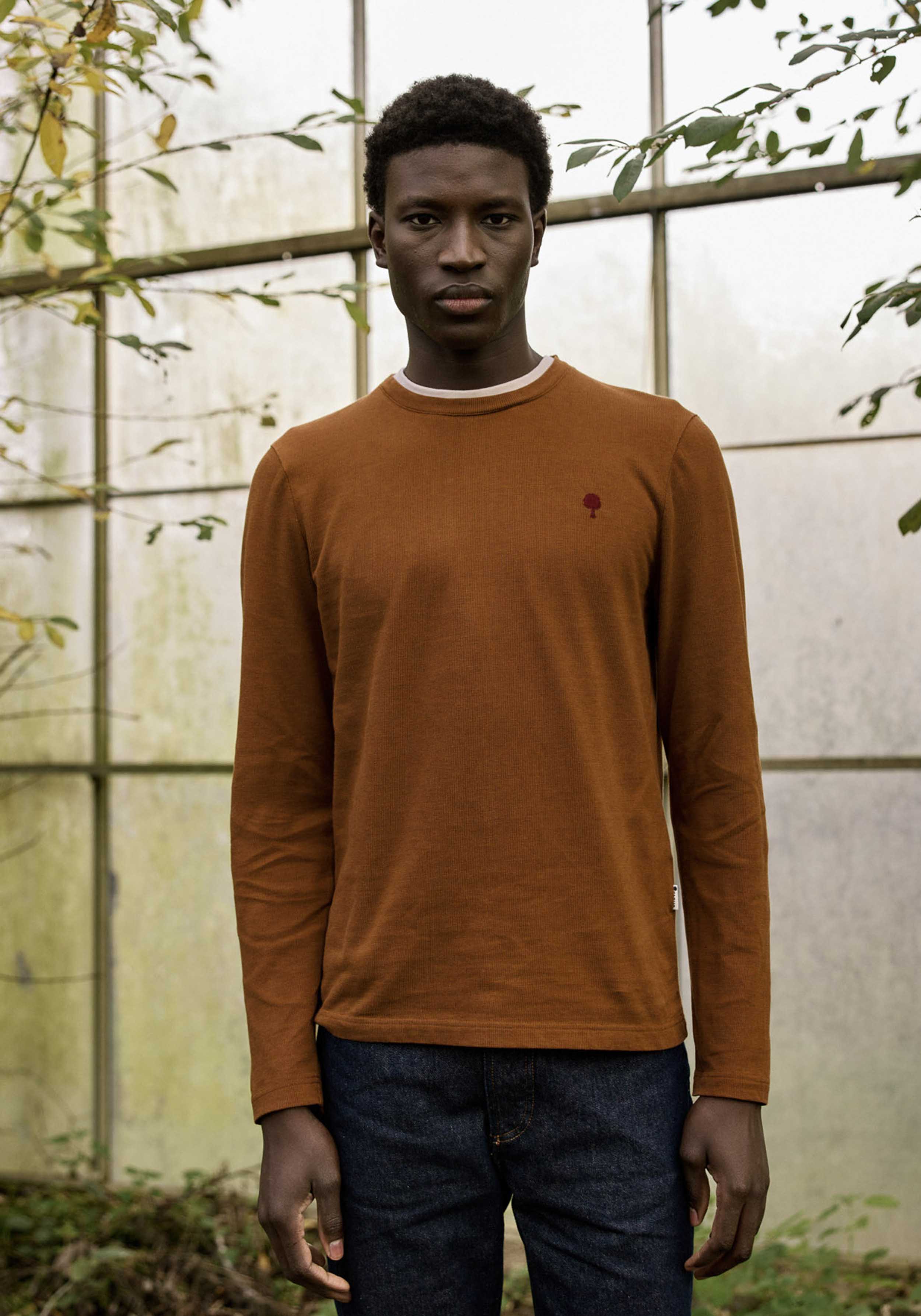 Faguo Langarmshirt Bailly Knit Rust