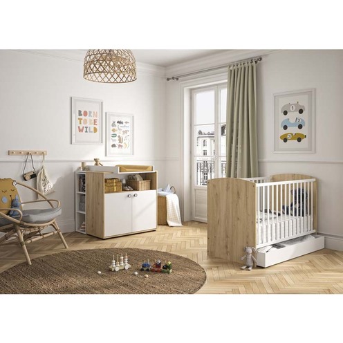 Chambre DUO Lit 60 x 120 + Commode Arthur - GALIPETTE