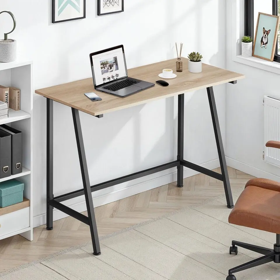 tectake Bureau Newton 100x50x77cm, Industrieel Licht Hout, Eiken Sonoma