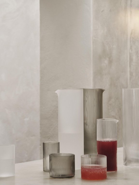 Ferm Living Ripple Milk karaf 0,4L  Clear