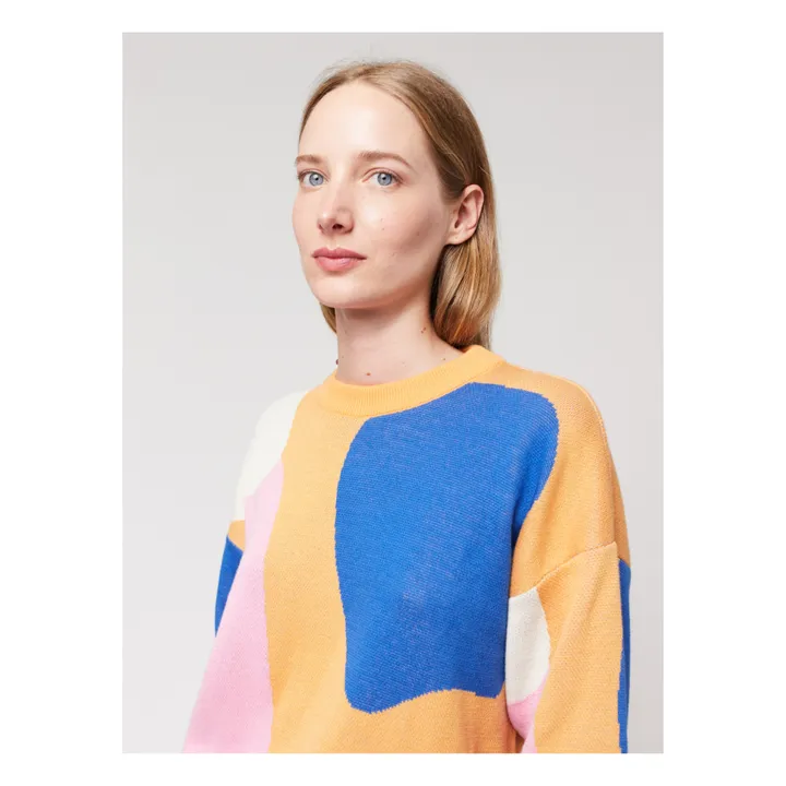 Bobo Choses Pull Jacquard Patch - Collection Femme  | Orange