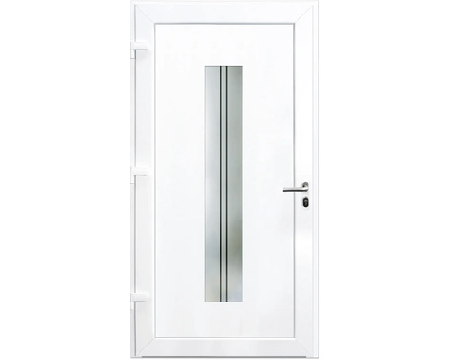 Voordeur aluminium/PVC Smart A400 2.0 RC2 wit 1000 x 2100 links incl. montageset, kruk, profielcilinder incl. 3 sleutels