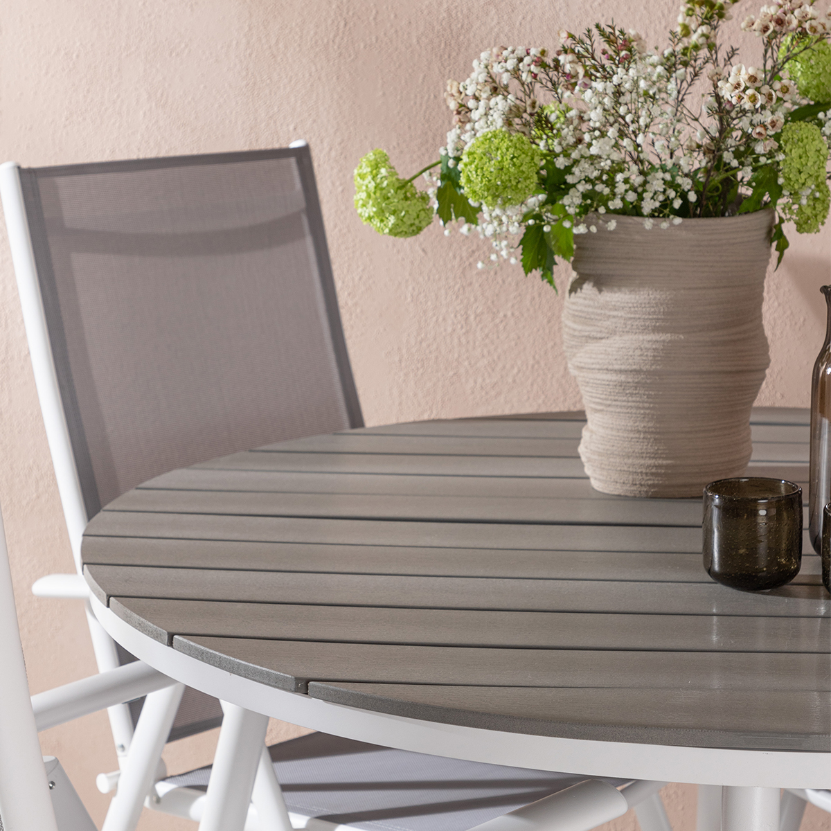 Tuintafel Aaron polywood wit Wit
