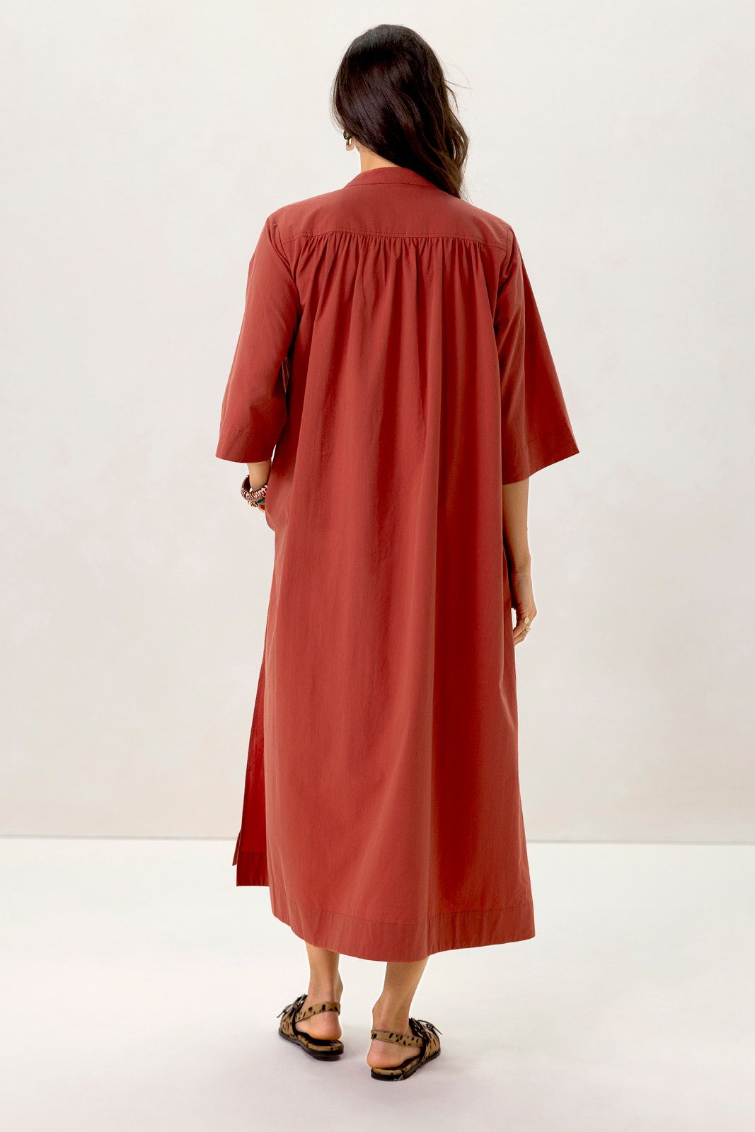 Donkerrode maxi jurk