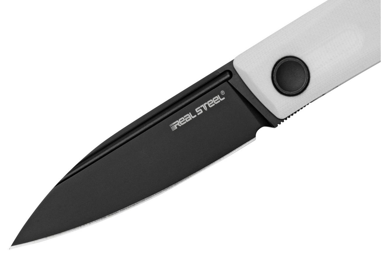 Real Steel Stella Black&White 7051BW slipjoint zakmes, Poltergeist design