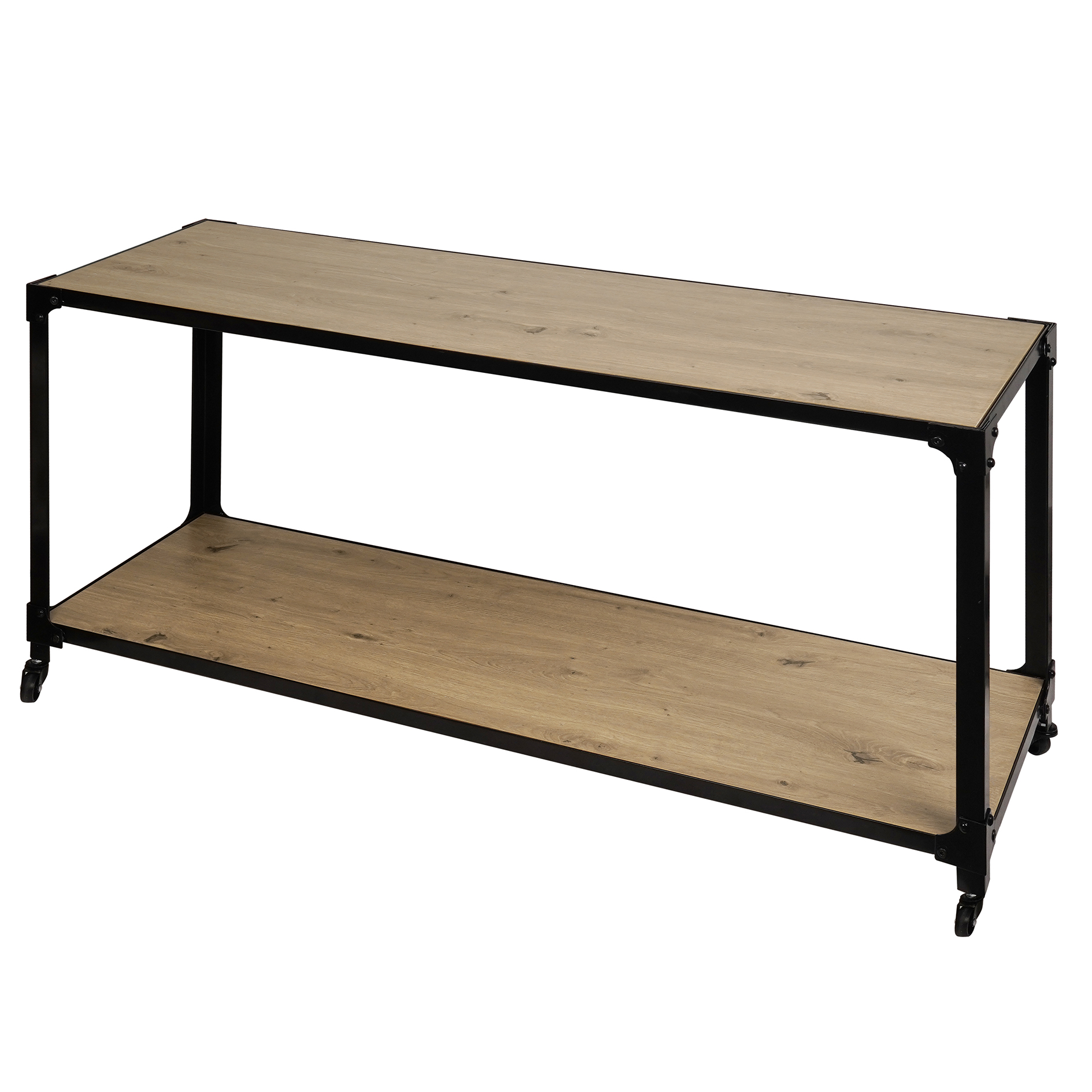 Lowboard - Artisan Eiche - schwarz - rollbar