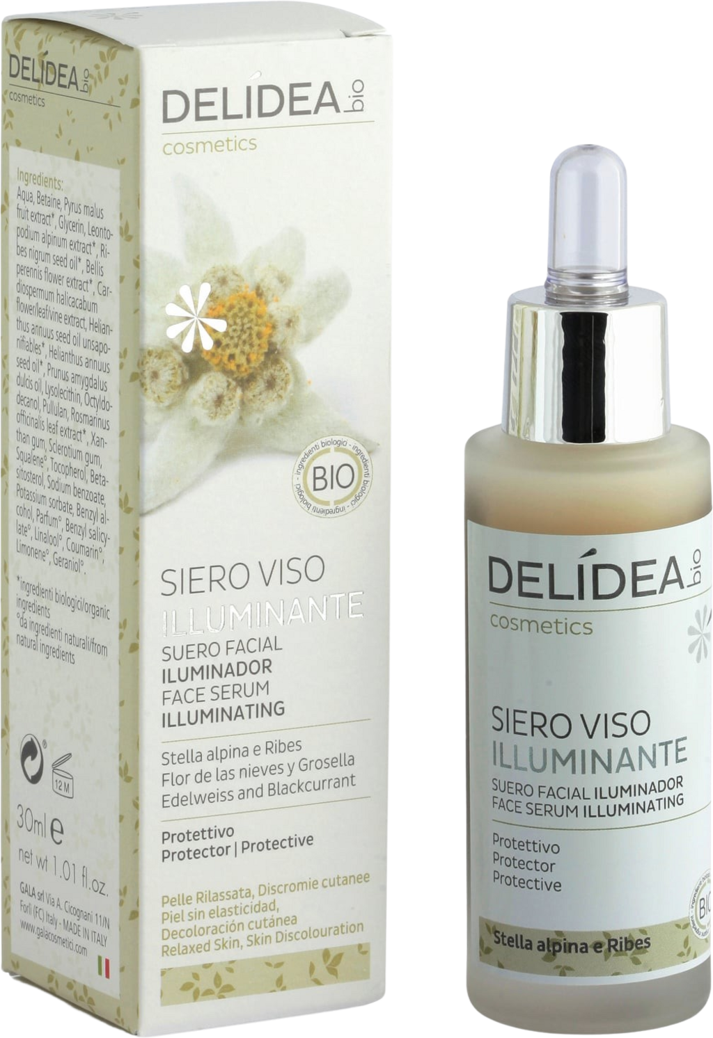 DELIDEA   Edelweiss & Blackcurrant Illuminating Face Serum, 30 ml