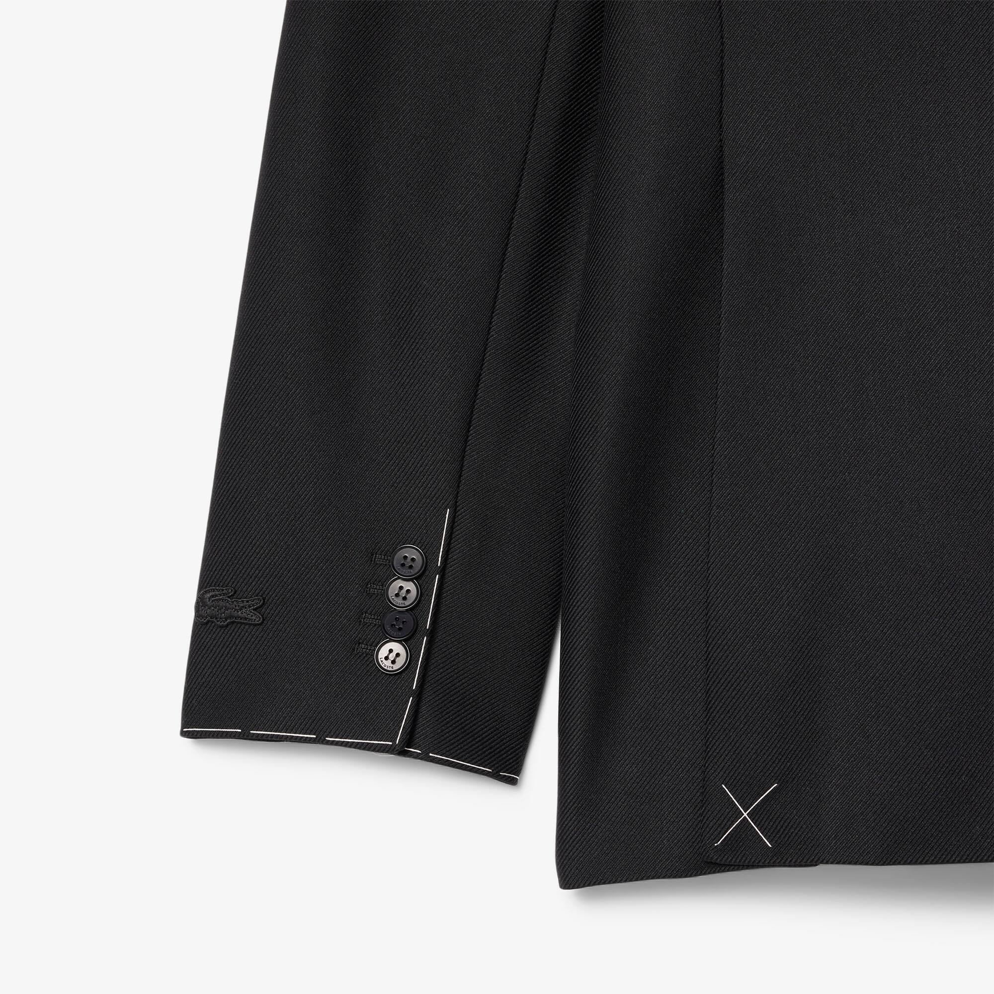 Blazer croisé en twill Défilé AH24 Noir