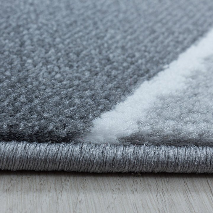 Modern vloerkleed - Streaky Waves Grijs/Wit  | Modern design
