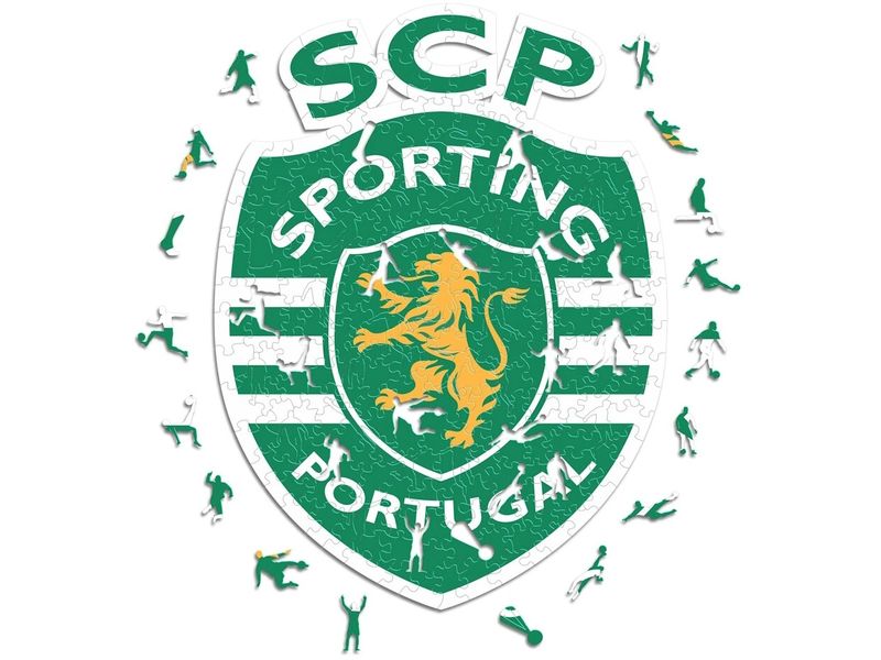 Iconic Puzzle Sporting CP – Logo Offizielles Holzpuzzle, Grösse M