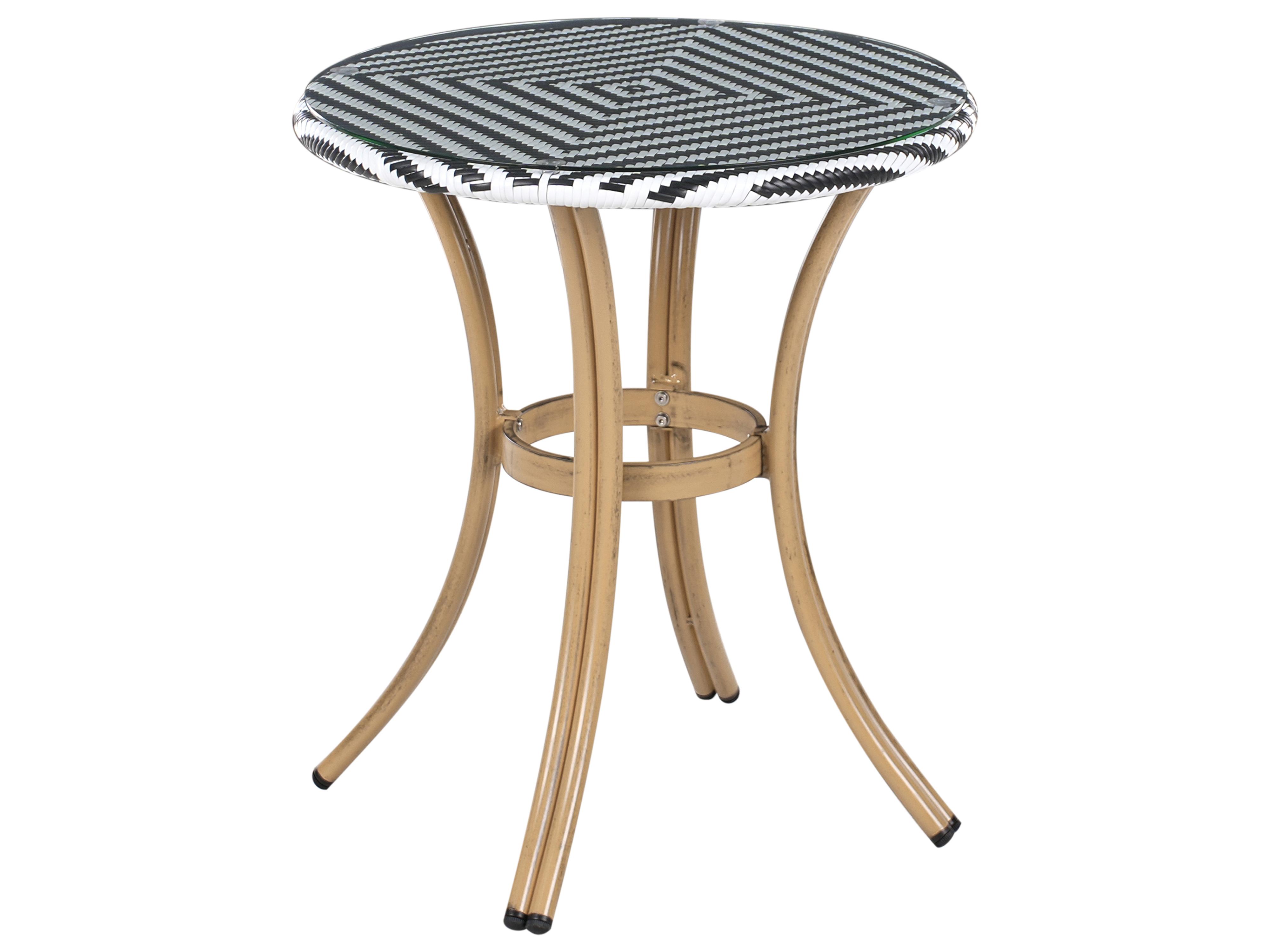 Bistrotafel RIFREDDO 70 cm 70 cm Glas Zwart