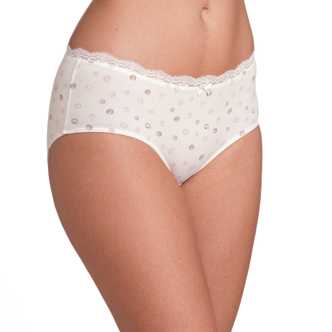 Gina Benotti 3 Damen Pantys aus Bio-Baumwolle weiss / schwarz / rosa