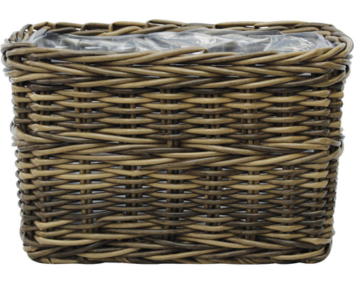 Lafiora polyrotan mand, 40 x 26 x 25 cm, bruin