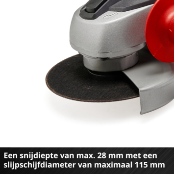 Einhell 18V slijptol / haakse slijper 115mm TC-AG 18/115 LI incl 4.0Ah accu en lader