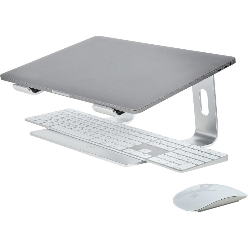StarTech.com Support Ordinateur Portable (5kg) - Socle Ordinateur Portable en Aluminium, Argenté - Réhausseur PC pour MacBook Air/Pro, Dell XPS, Lenovo - Élévateur/Surélévateur Ergonomique pour Bureau