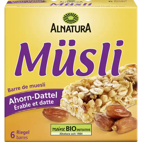 Bio Müsliriegel Ahorn-Dattel