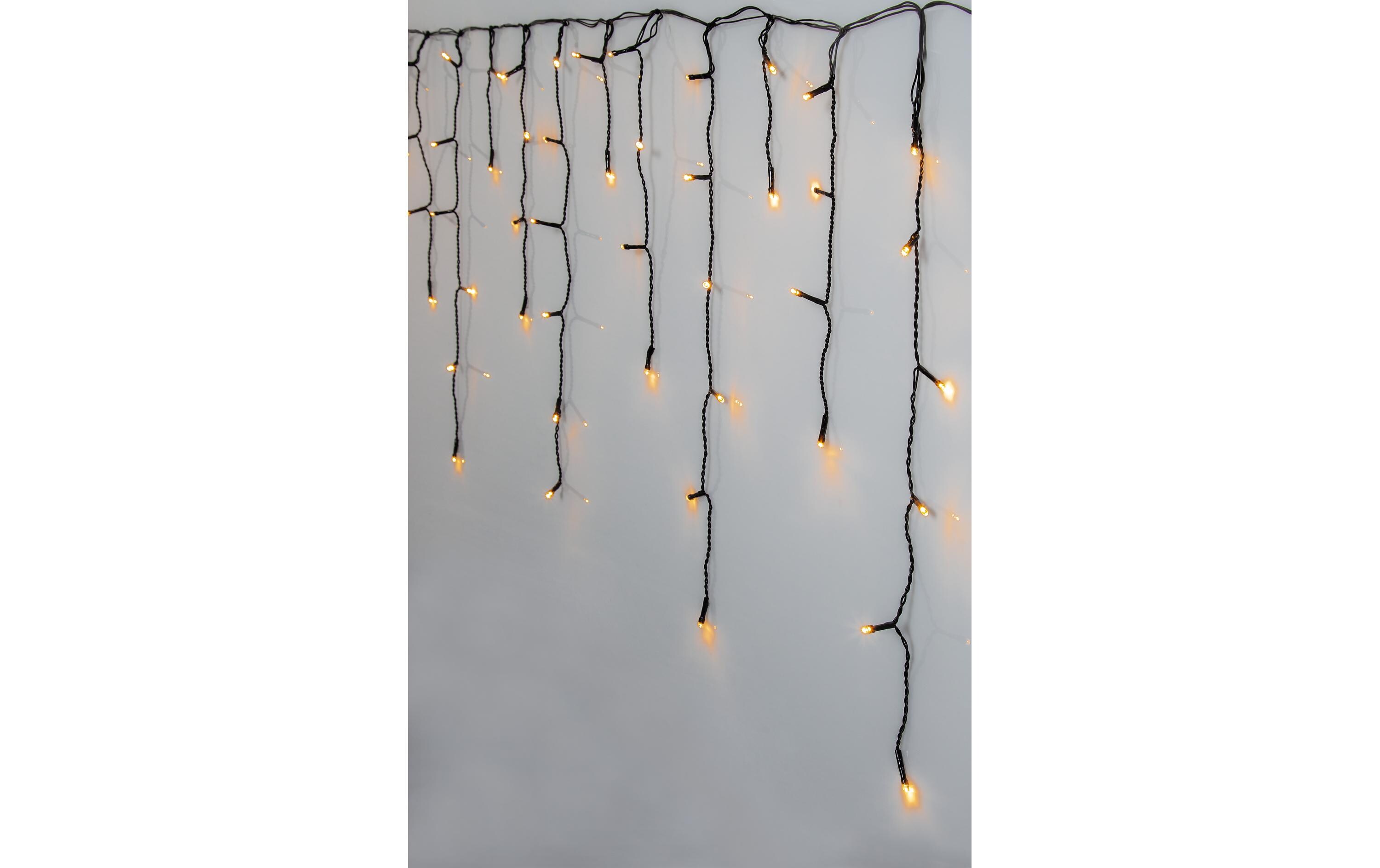 LED-Lichtervorhang Icicle, 240 LEDs, 590 cmLichtervorhang mit warmweissen LEDs