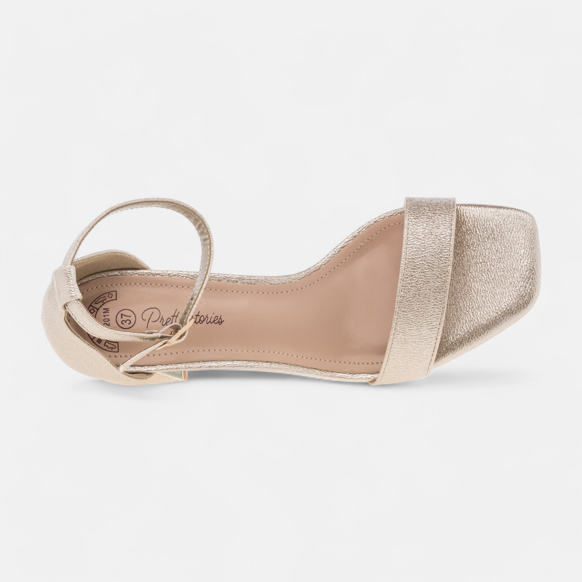 Nu-pieds à talon Femme or