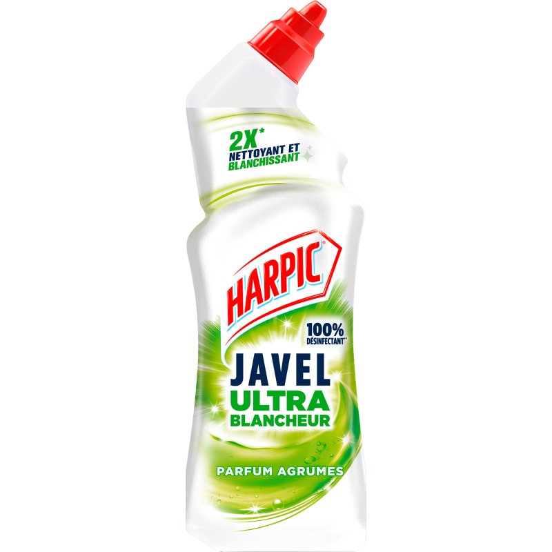 Gel WC Harpic Javel Ultra Blancheur Parfum agrumes - Flacon de 750 ml