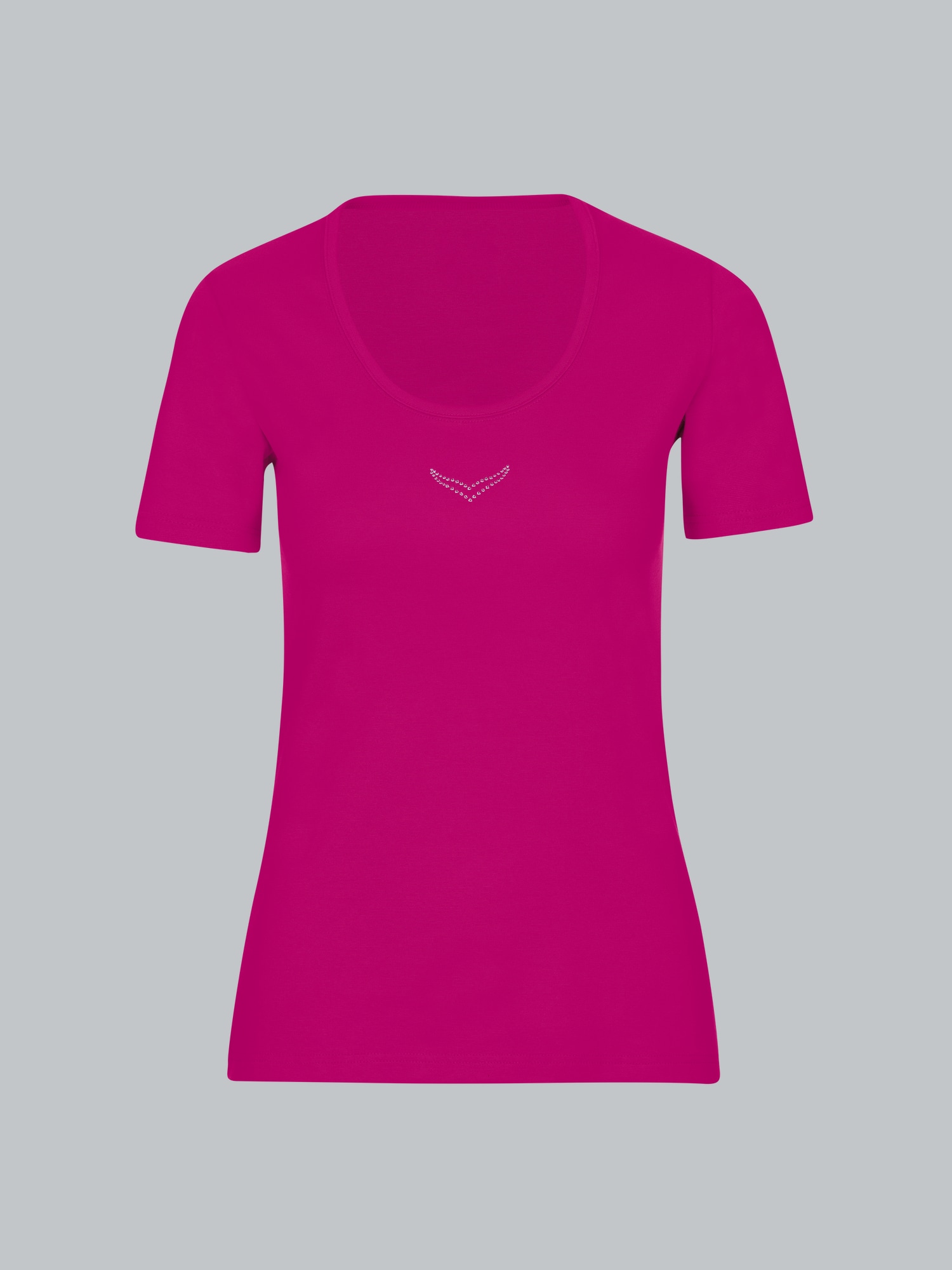 T-Shirt mit Swarovski® Kristallen Magenta