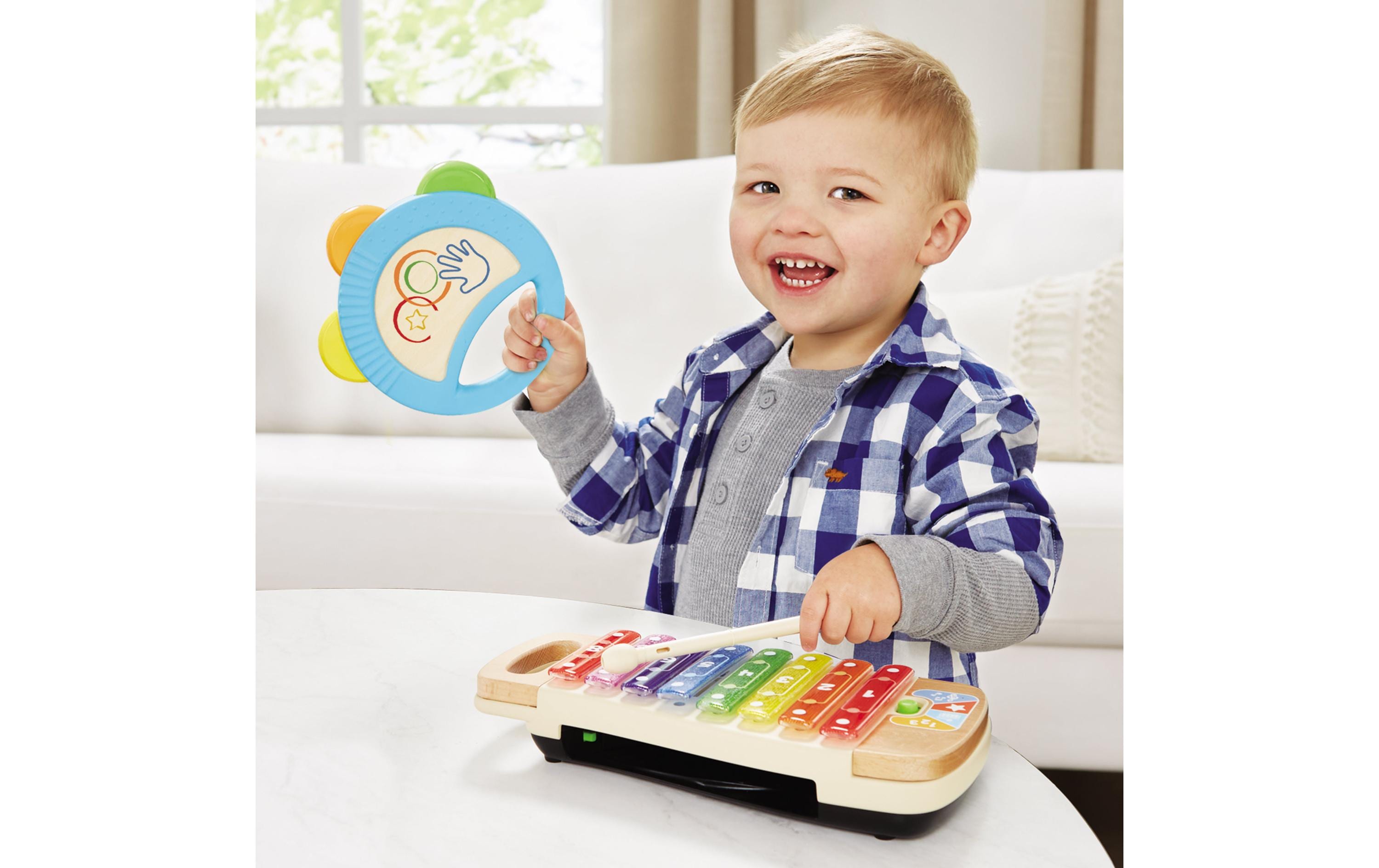 Musikspielzeug Xylo-Tambourin lumi magique -FR-Kinderinstrumente