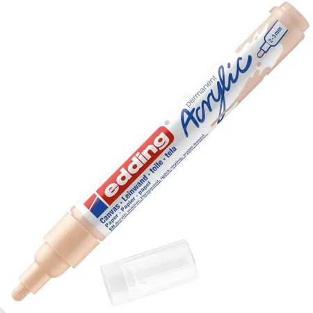 edding 5100 Acrylmarker medium - beige - 1 Acrylstift wasserfest - mittlere Rundspitze 2-3 mm