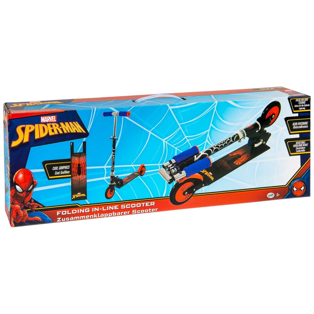 Spider-Man Falt-Inline-Scooter Schwarz
