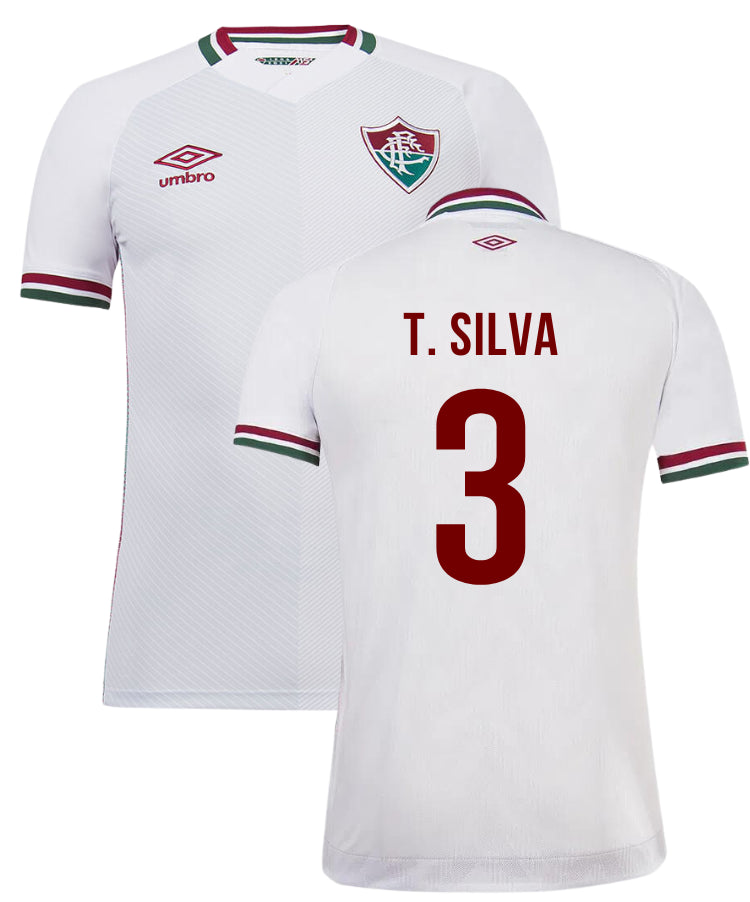 Fluminense Uitshirt 2022   Bedrukking Thiago Silva - Voetbalshirt Braz